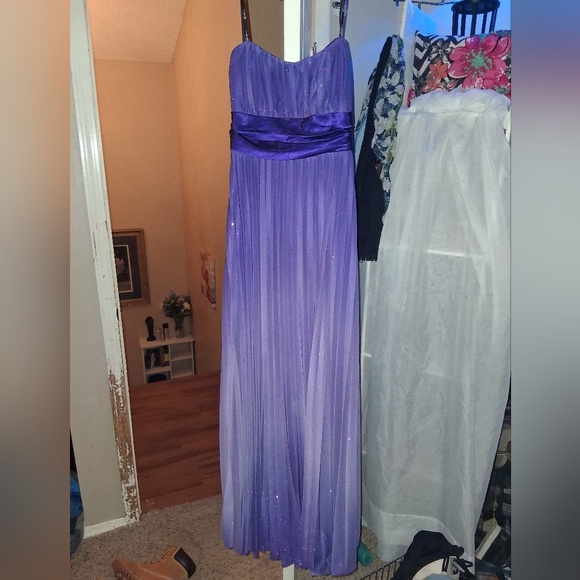 Speechless Shimmering Purple Dress - Picture 1 of 3